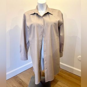Versona faux leather shacket in gently used condition